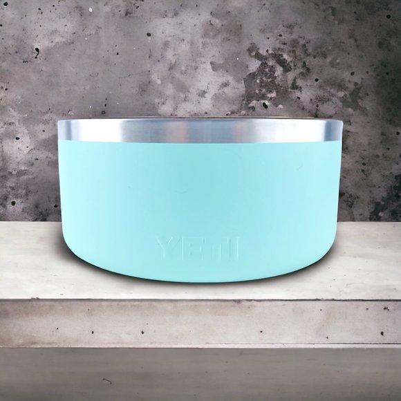 YETI Boomer Dog Bowl 8-Cup Food Water Seafoam Blue Green Stainless Steel - Picture 2 of 4